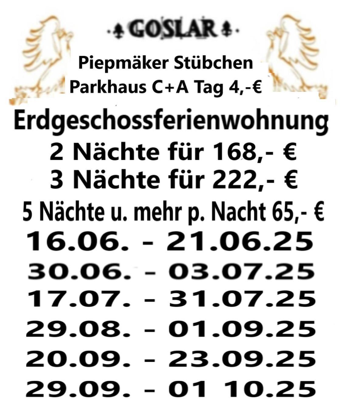 Piepmaeker Stuebchen Apartment Goslar Exterior foto
